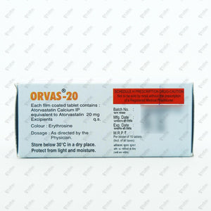 Orvas 20mg Tablets 10's
