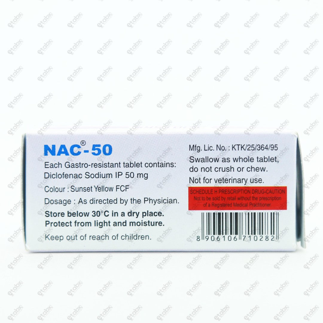 NAC 50mg Tablets 10's