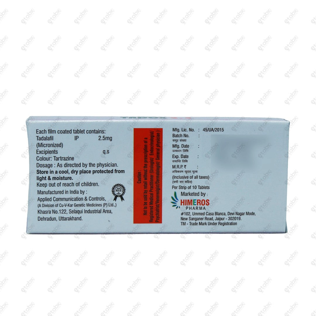 Tadox 2.5mg Tablet 10s