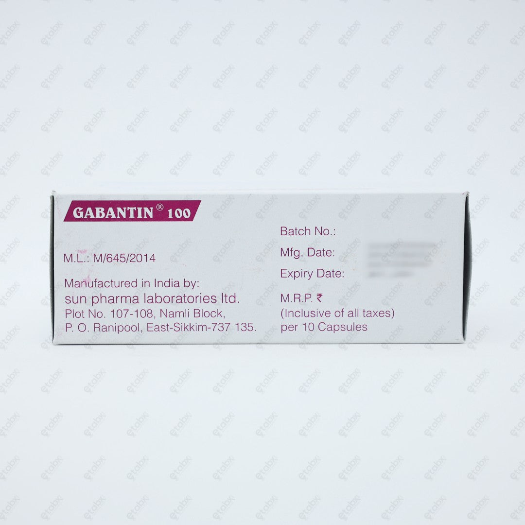 Gabantin 100mg Tablet 10'S