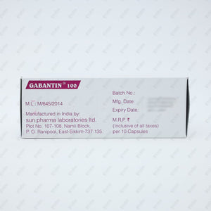 Gabantin 100mg Tablet 10'S