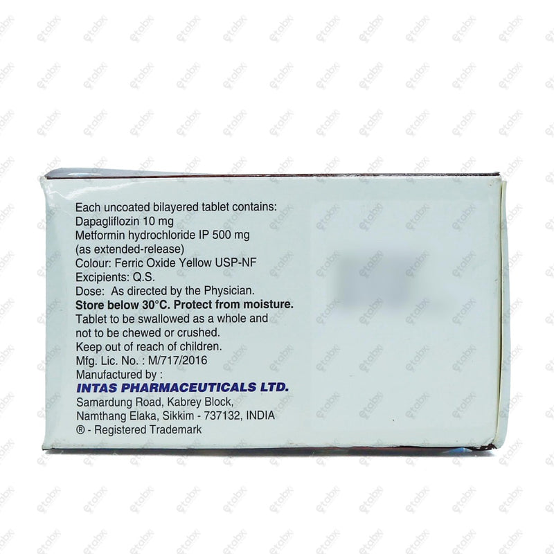 Dapavel M 10/500mg Tablet 10s