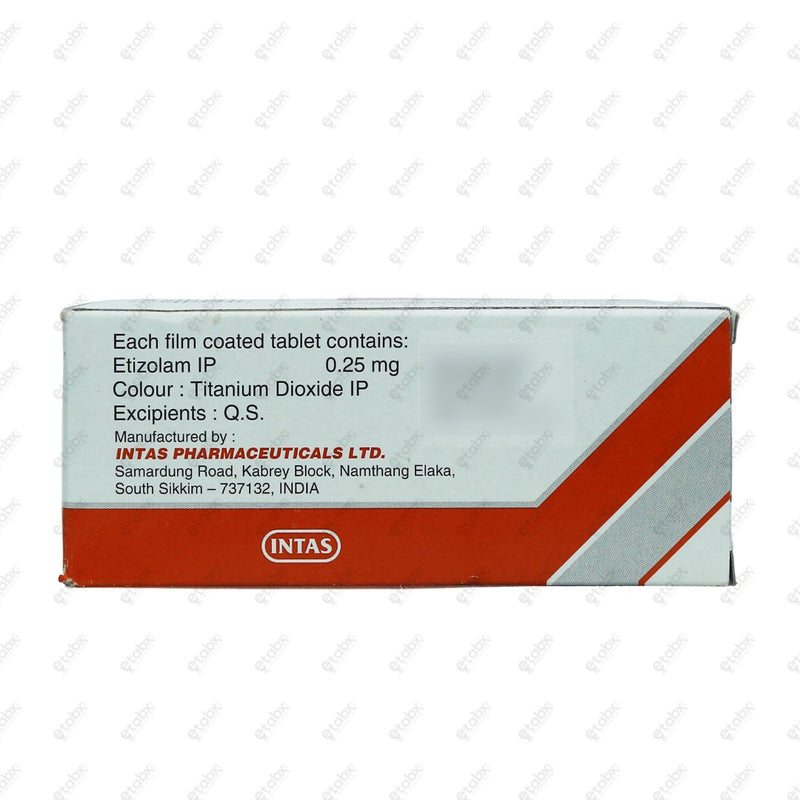 Etilaam 0.25mg Tablet 10's