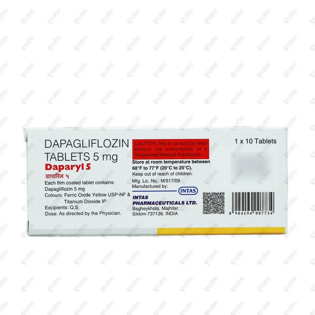 DAPARYL 5mg Tablet 10