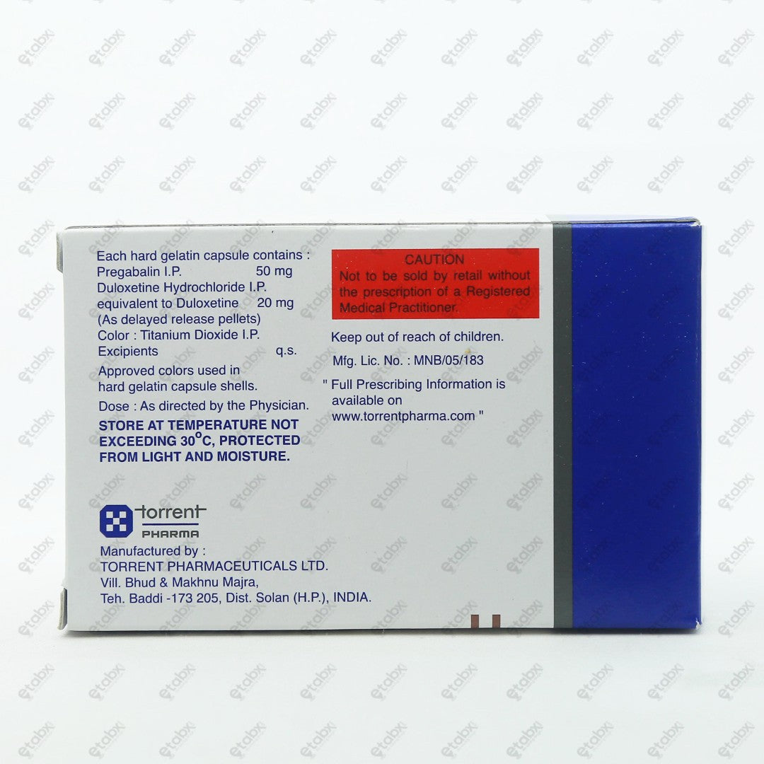 PREGALIN D 50/20mg Capsule 10s