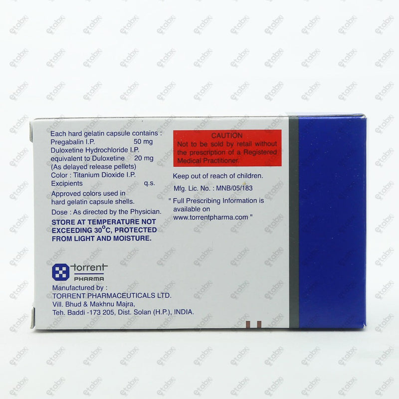 PREGALIN D 50/20mg Capsule 10s