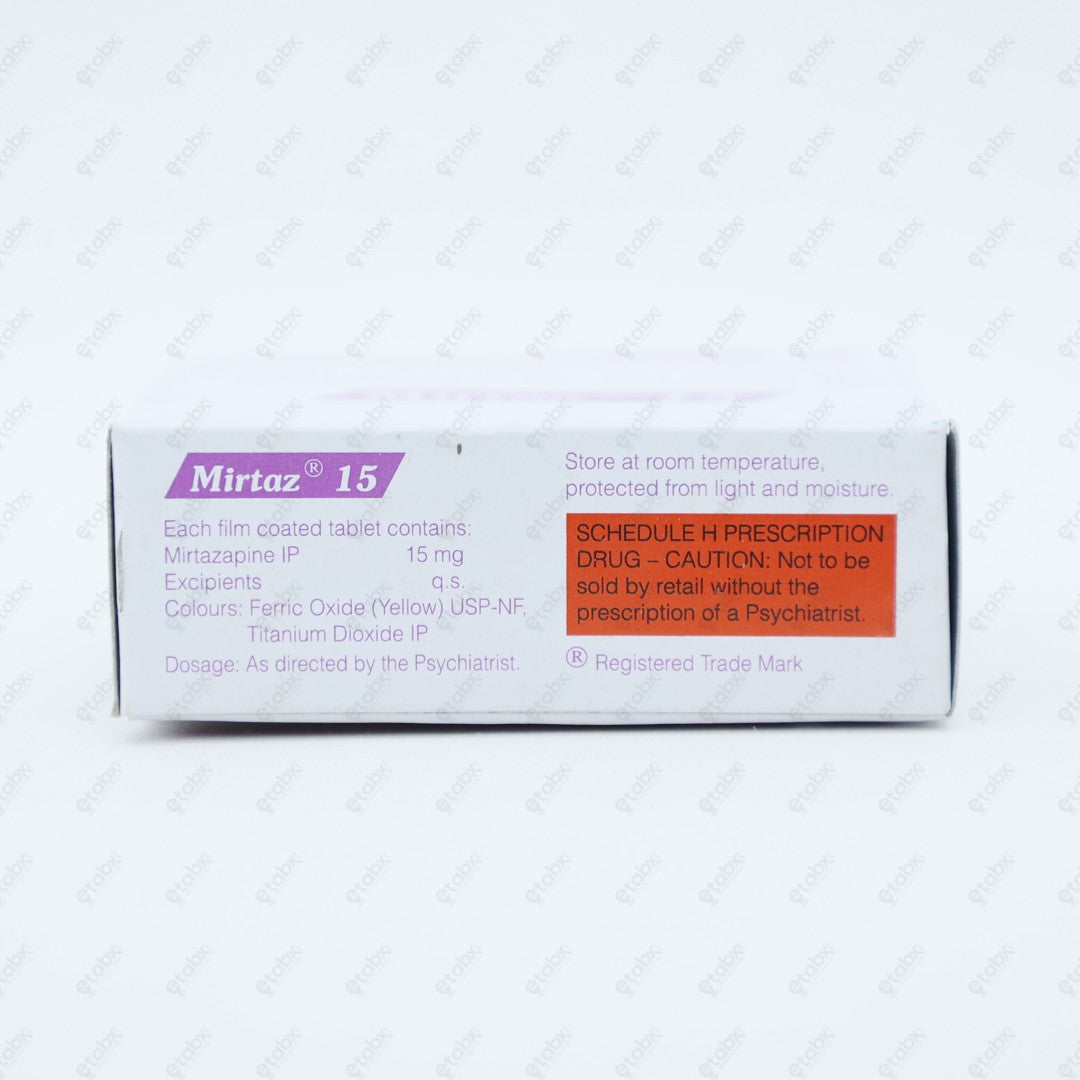 Mirtaz 15mg Tablet 10's
