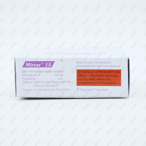 Mirtaz 15mg Tablet 10's