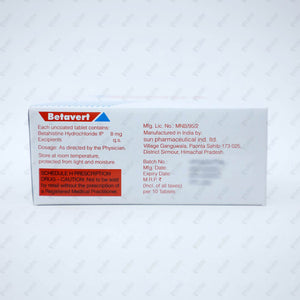 Betavert 8mg Tablet 10's