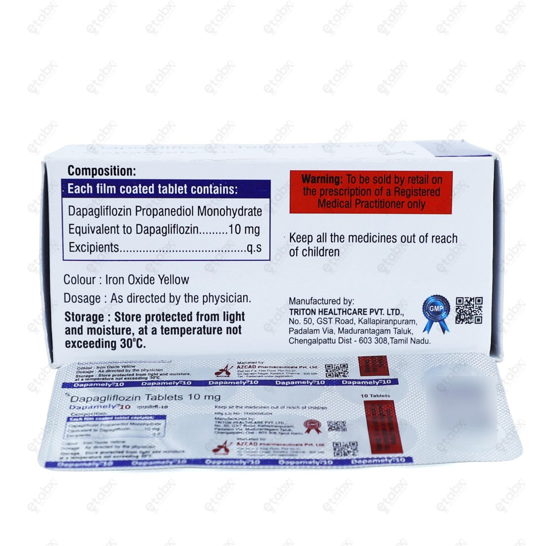 Dapamely 10mg Tablet 10's