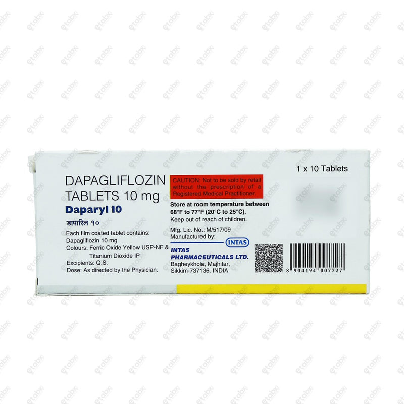 DAPARYL 10mg Tablet 10