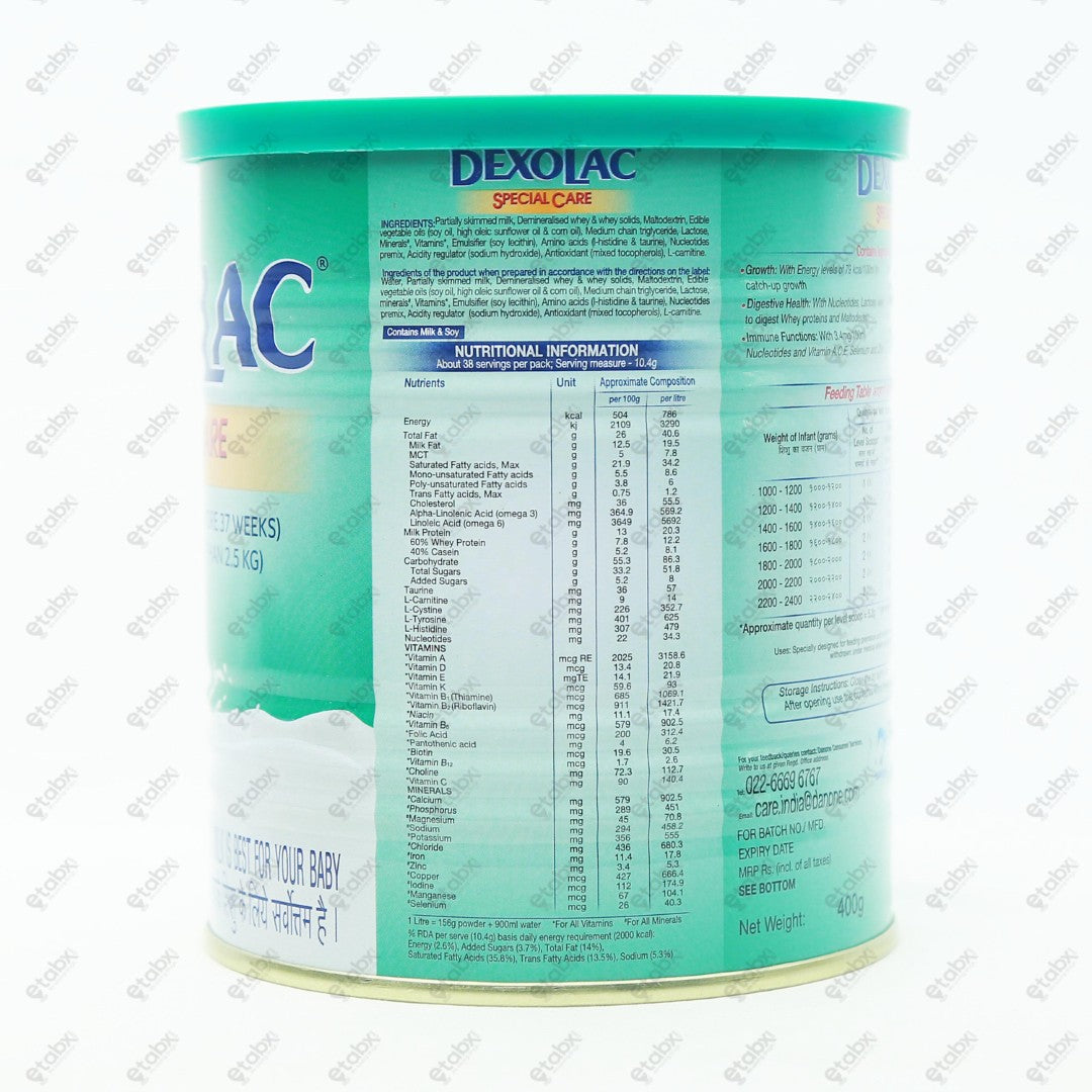 Dexolac Special Care 400gm Tin