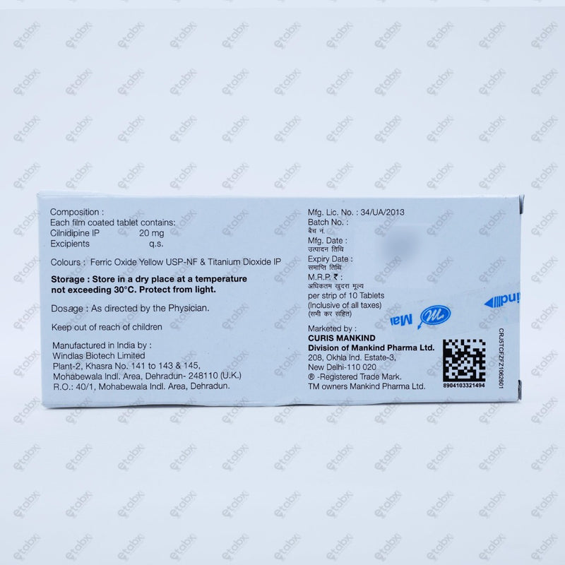 Cilaheart 20mg Tablet 15's