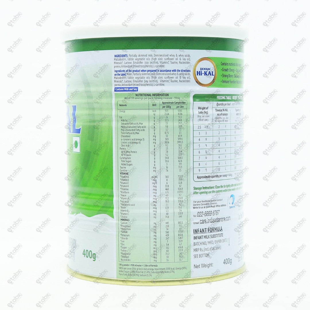 Dexolac Hi Kal 400gm Tin