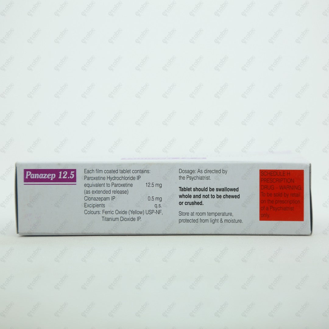 Panazep 12.5mg Tablet 10's - Anti-Anxiety & Sedative