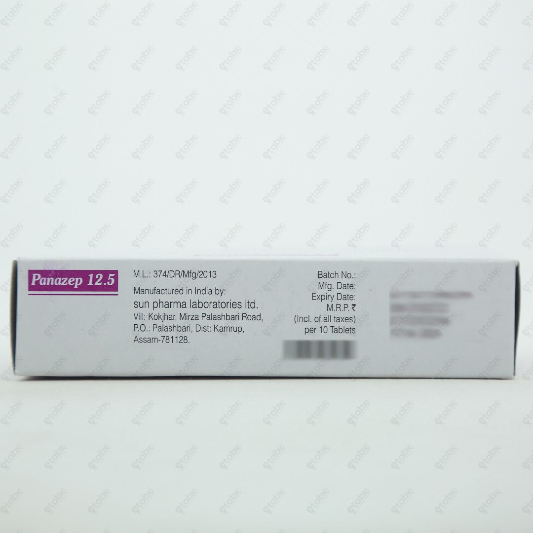 Panazep 12.5mg Tablet 10's - Anti-Anxiety & Sedative