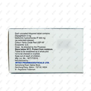 Dapavel M 5/500mg Tablets 10's