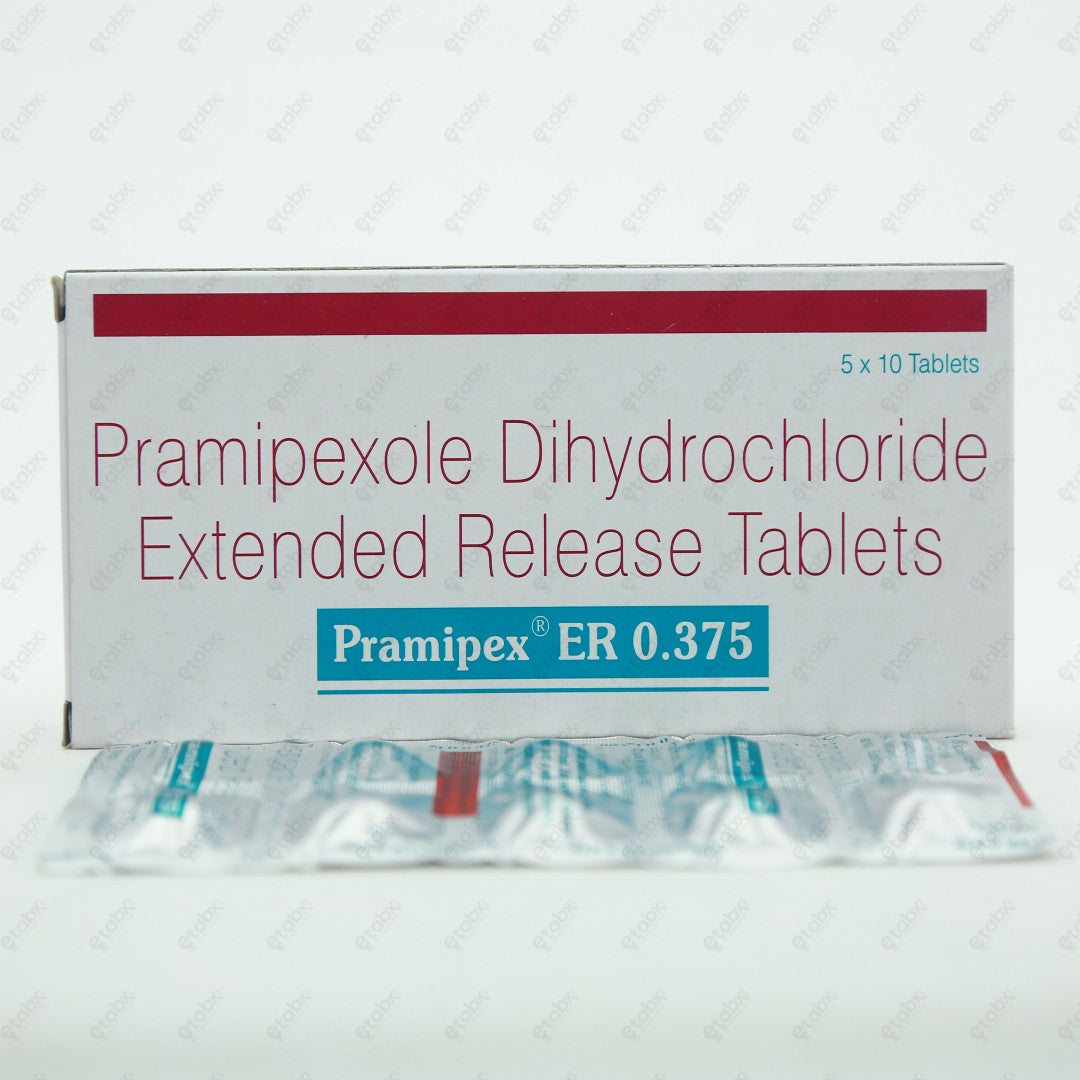 Pramipex ER 0.375mg Tablet 10's
