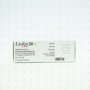 Liofen XL 20mg Tablet 10's - Spasticity & Pain Relief