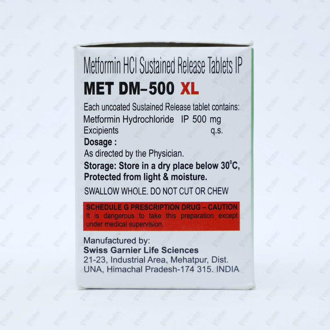 Met DM XL 500 Tablet 10's