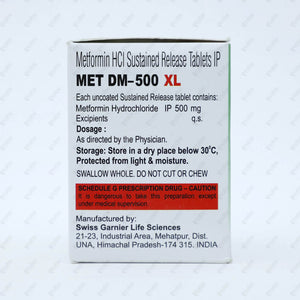Met DM XL 500 Tablet 10's