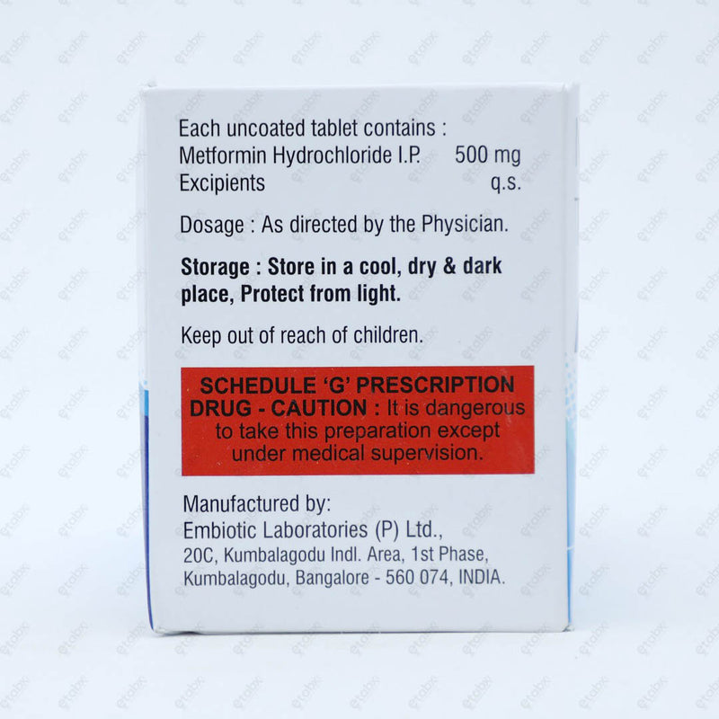 Met DM 500 Tablet 10's