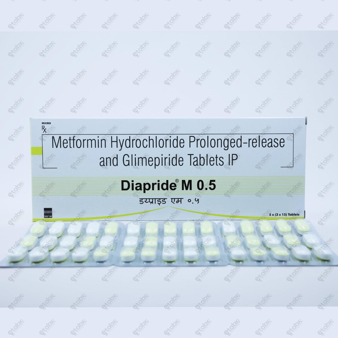 Diapride M 0.5 Tablet 15's