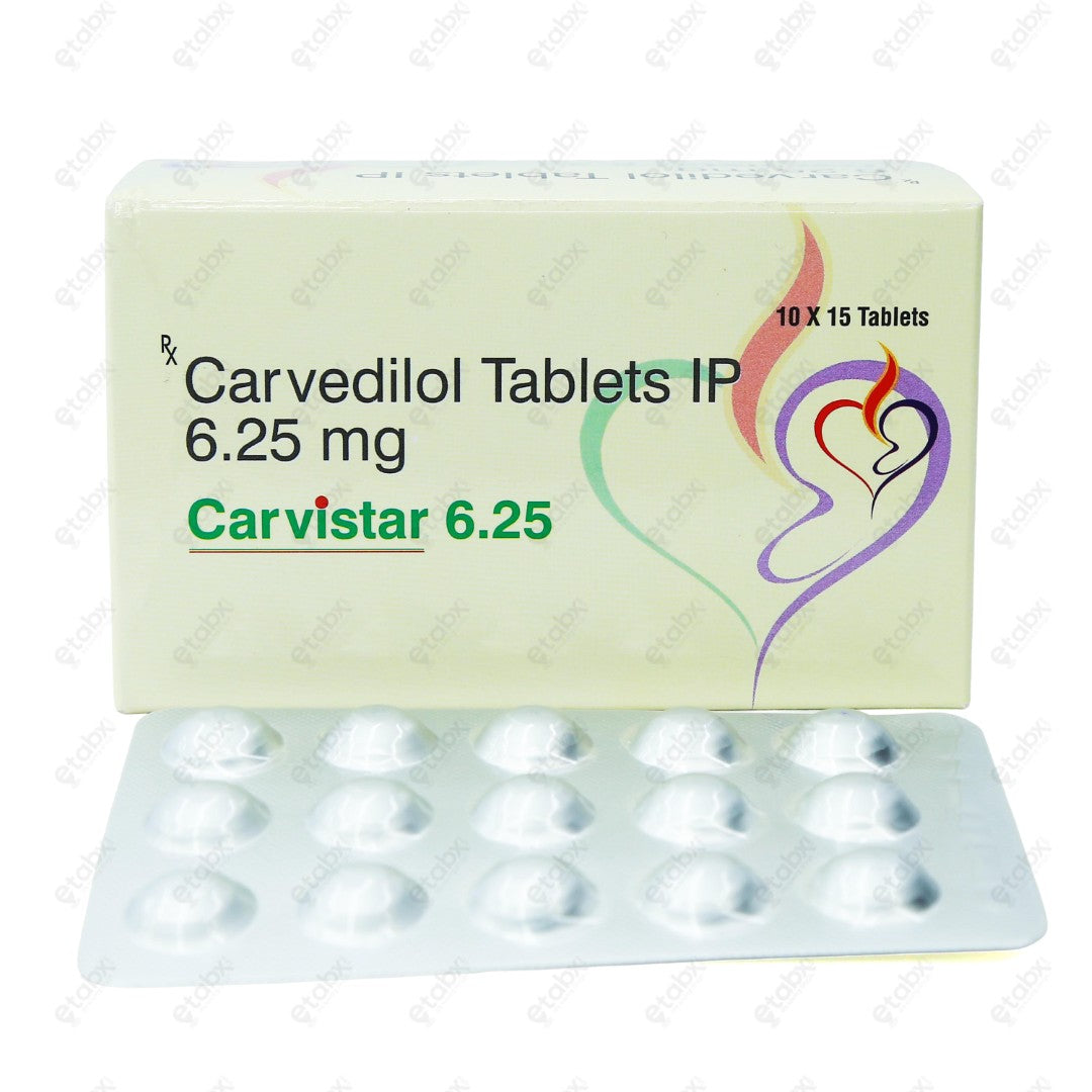 Carvistar 6.25mg Tablet 15's