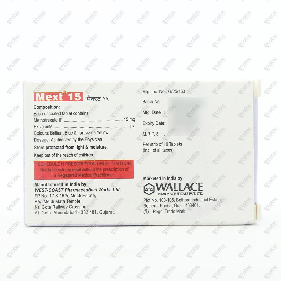 MEXT 15mg Tablet 10's