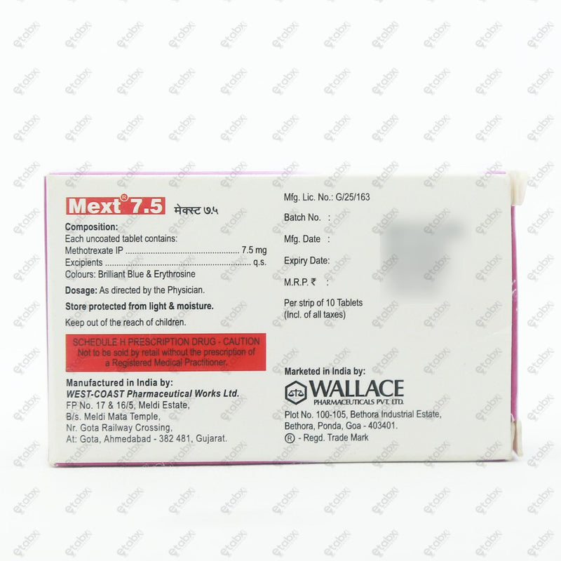 Mext 7.5mg Tablet 10s