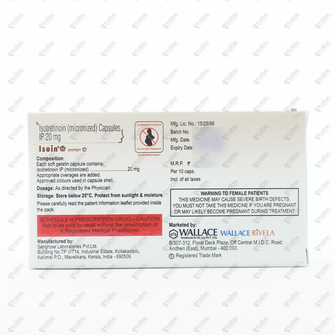 Isoin 20mg Tablet 10s