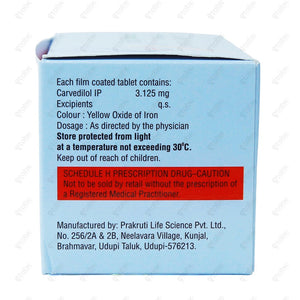 Carvistar 3.125mg Tablet 15's