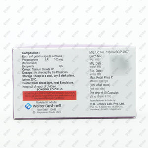 Microgest 100mg Capsule 10's (Progesterone)
