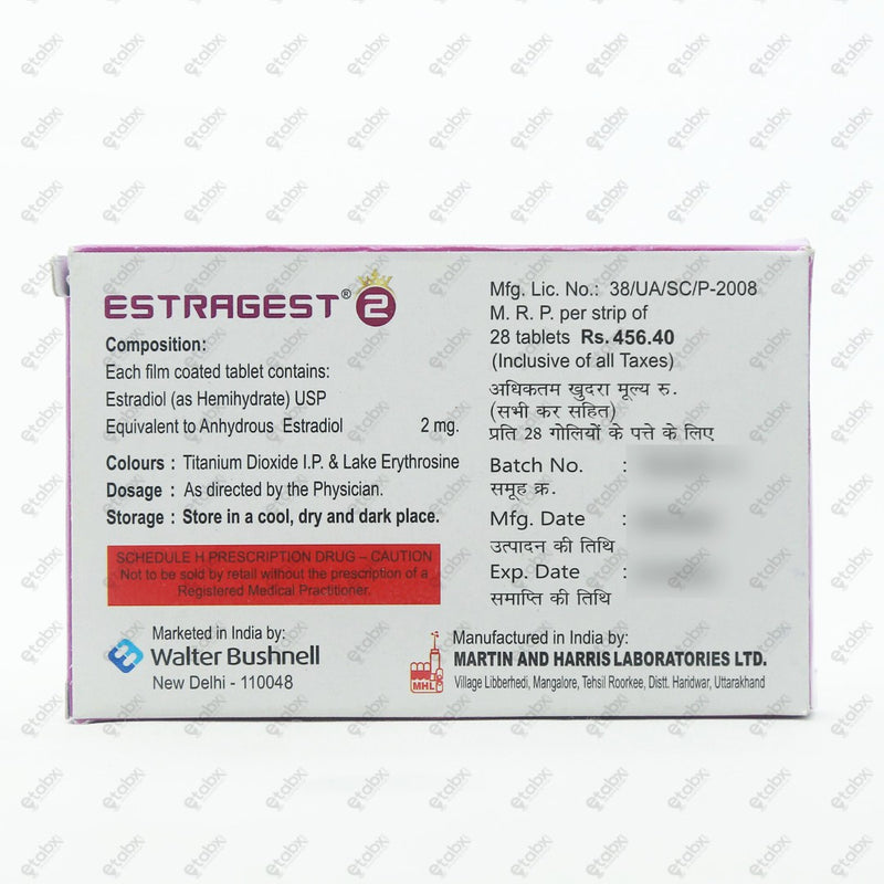 ESTRAGEST 2MG Tablet 28's