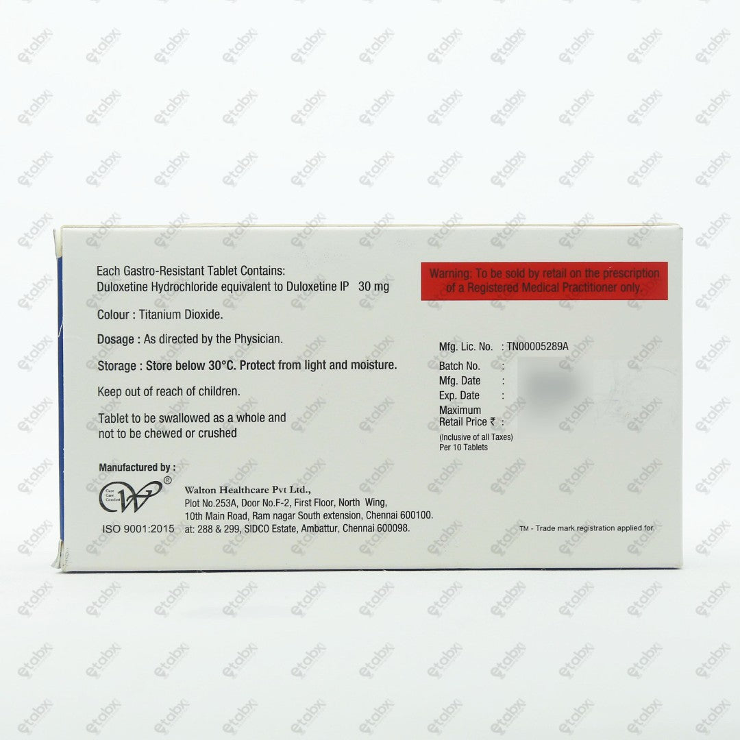 Dulofib 30mg Tablet 10's