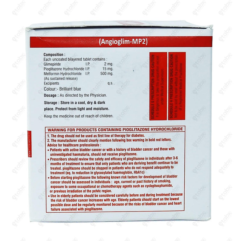 Angioglim MP2 Tablet 15's