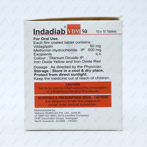 Indadiab VDM 50mg Tablet