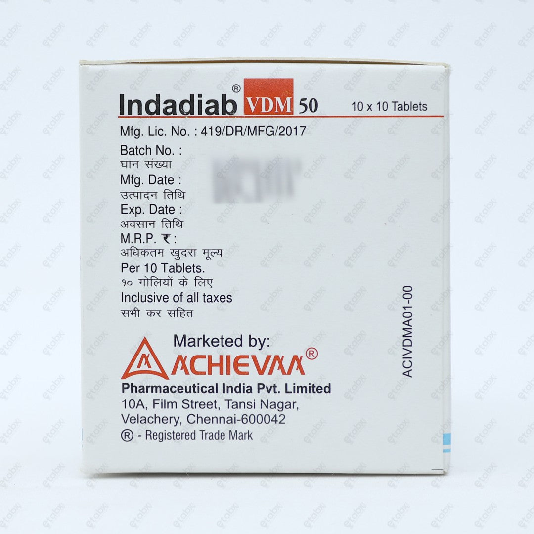 Indadiab VDM 50mg Tablet