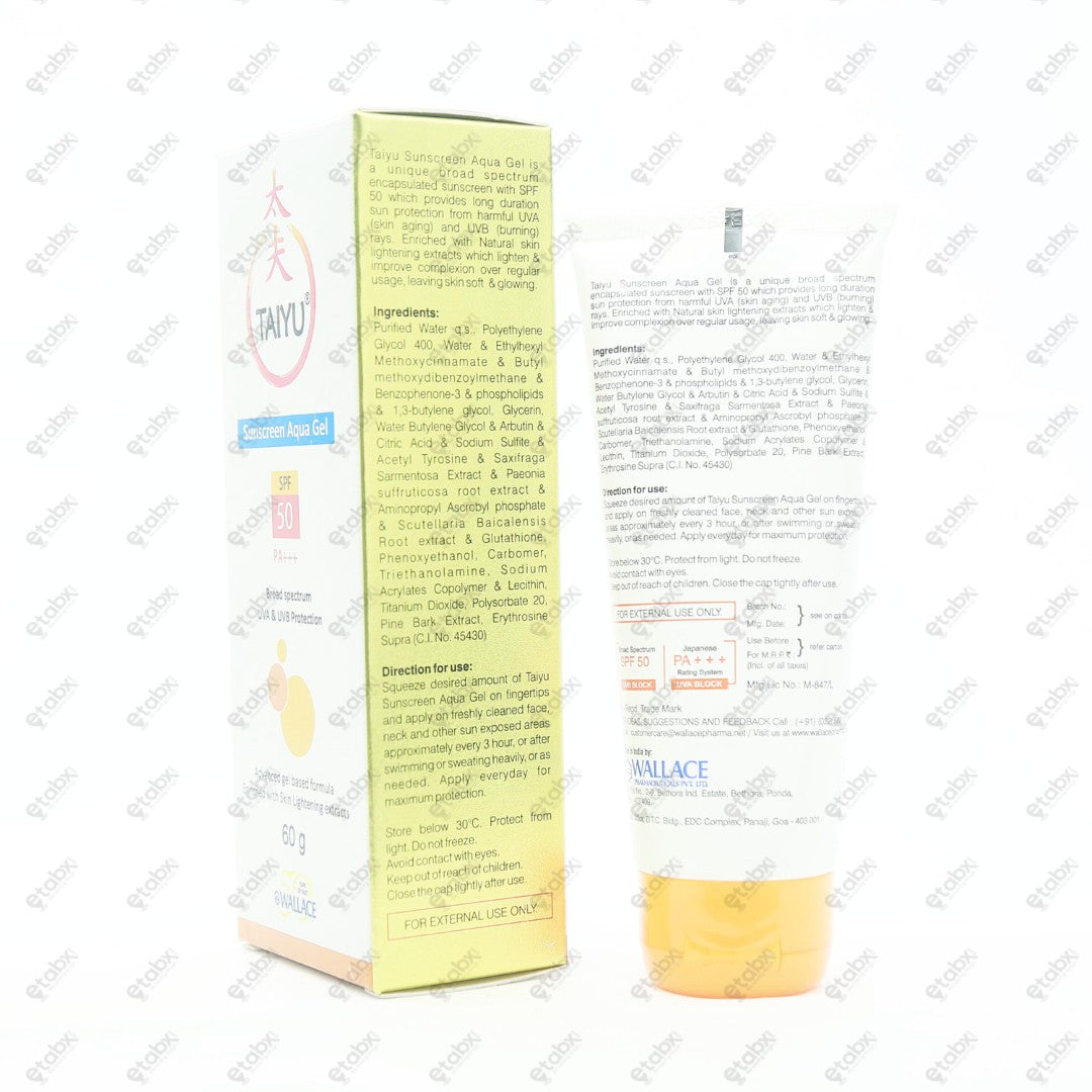 Taiyu Sunscreen Aqua Gel SPF 50 60gm