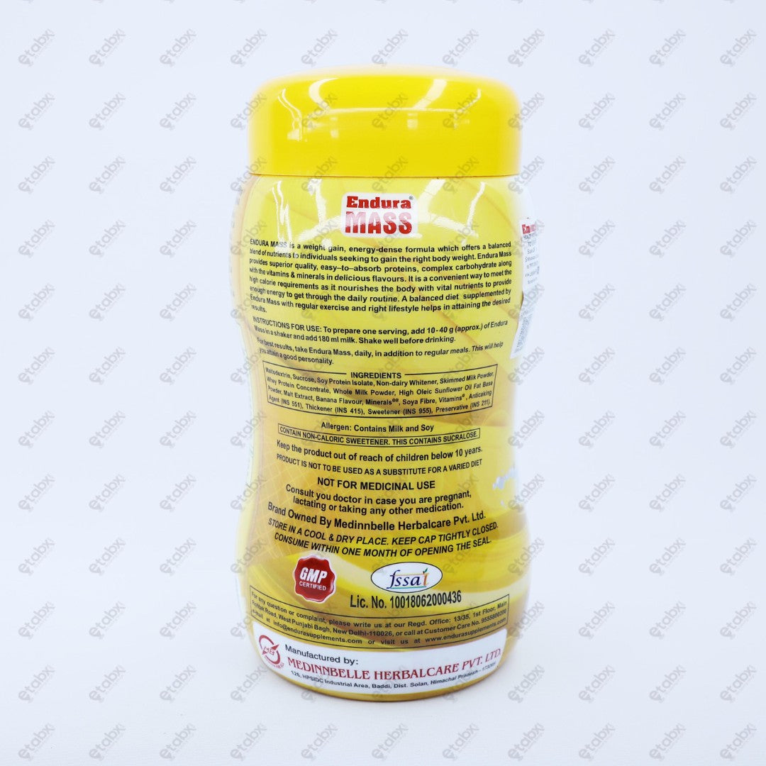 Endura Mass Banana Flavour 500gm