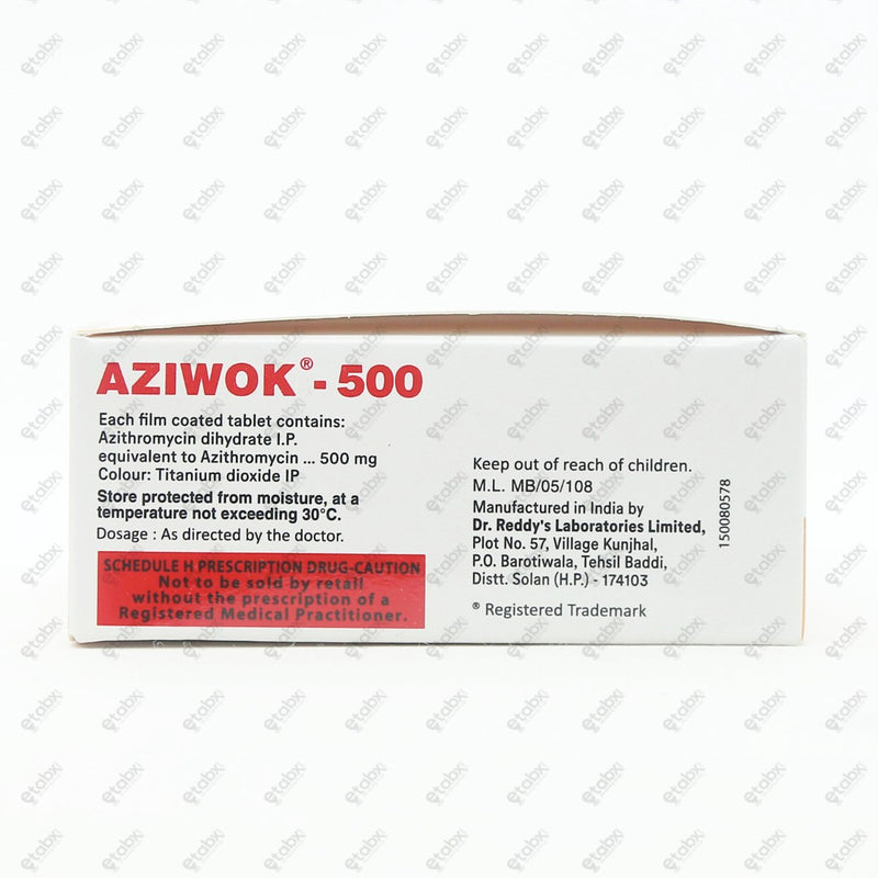 Aziwok 500mg Tablet 5's