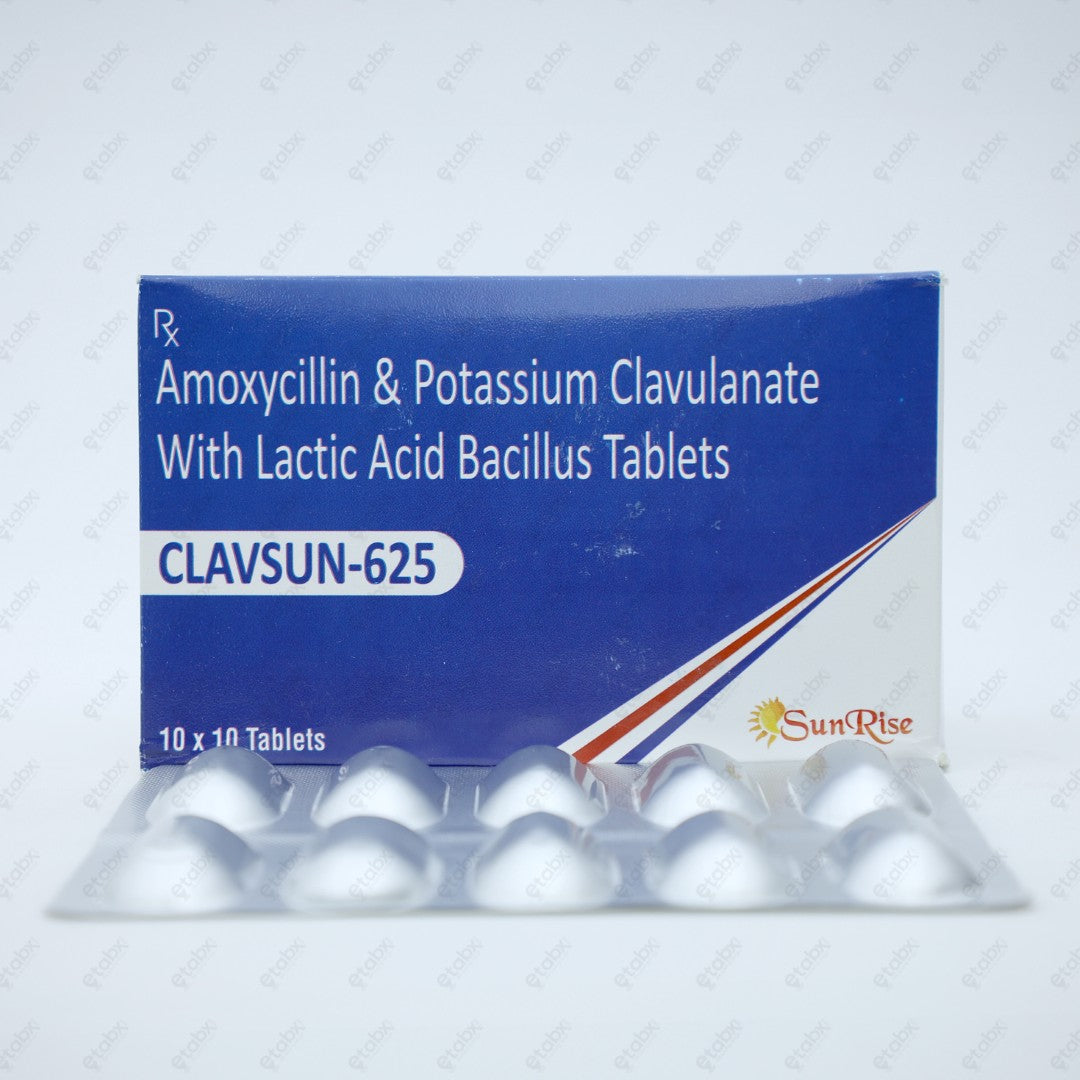 Clavsun 625 Tablets 10's