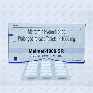 Melmet SR 1000mg Tablet 15's