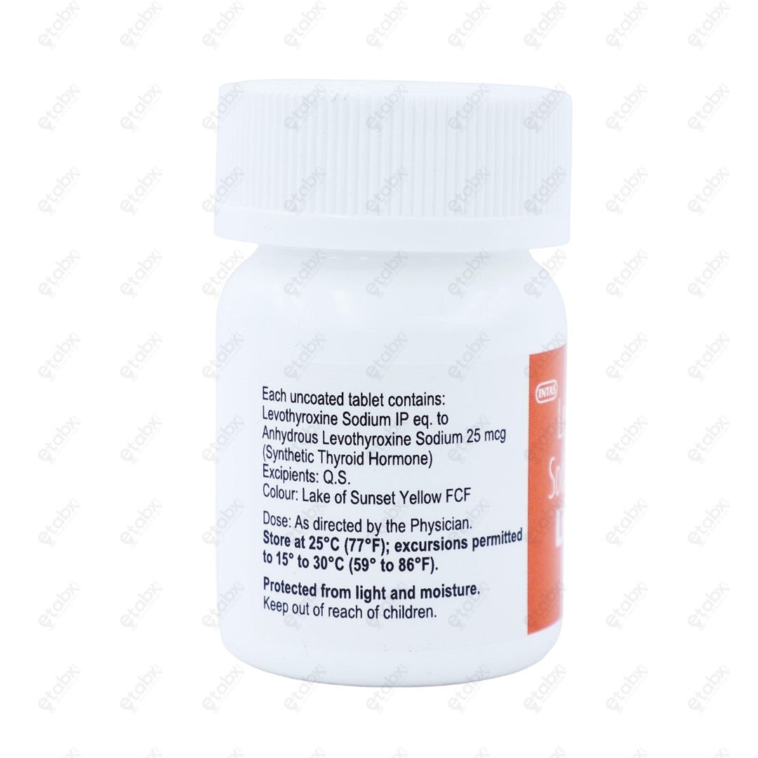 Lethyrox 25mcg Tablets 100's