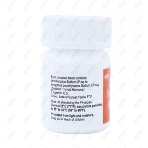 Lethyrox 25mcg Tablets 100's