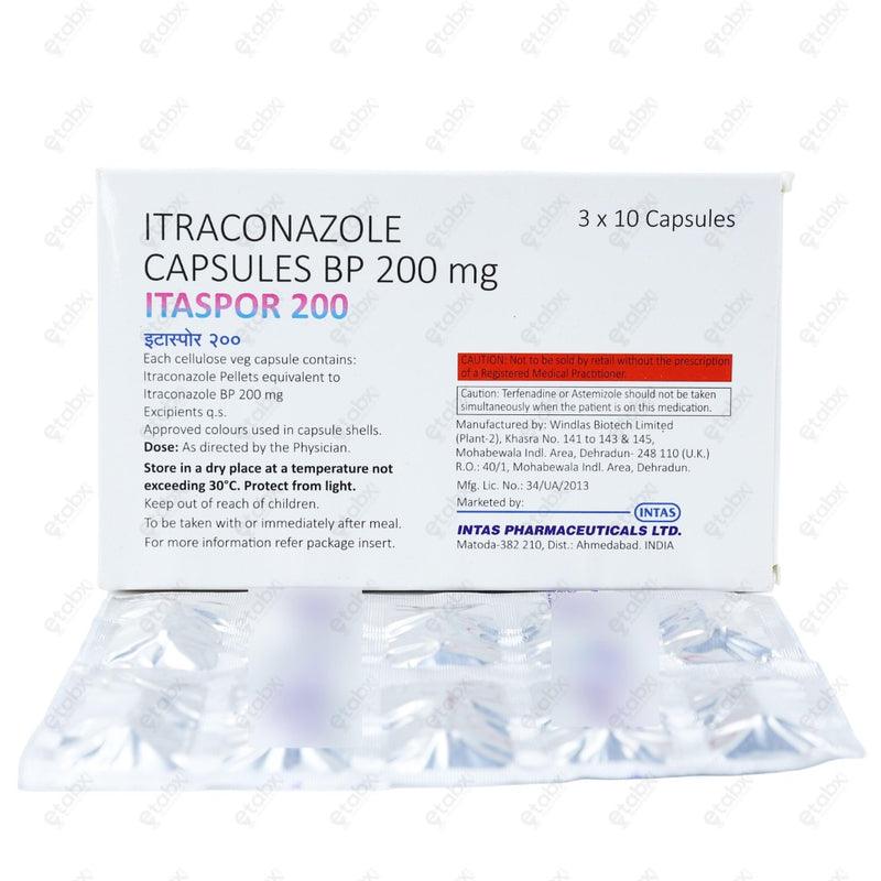 Itaspor 200mg Capsules 10's