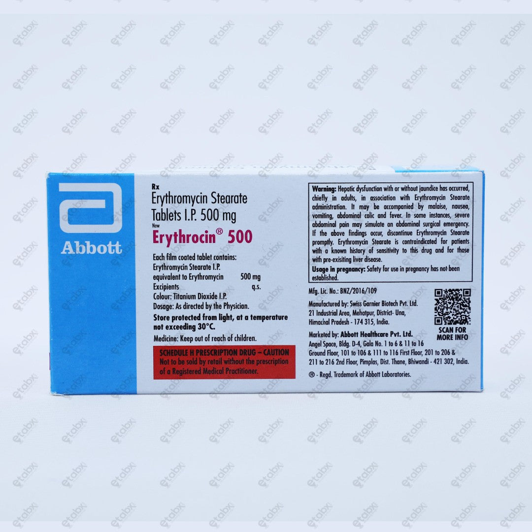 ERYTHROCIN 500mg Tablet