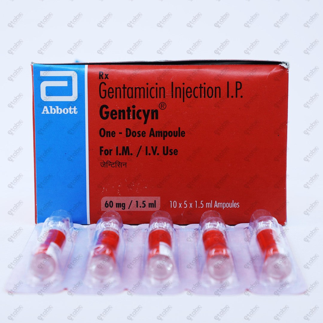 Genticyn 60mg Injection 5x1.5ML