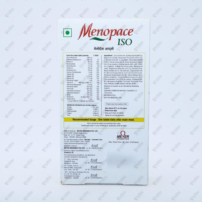 Menopace ISO Tablet 30's