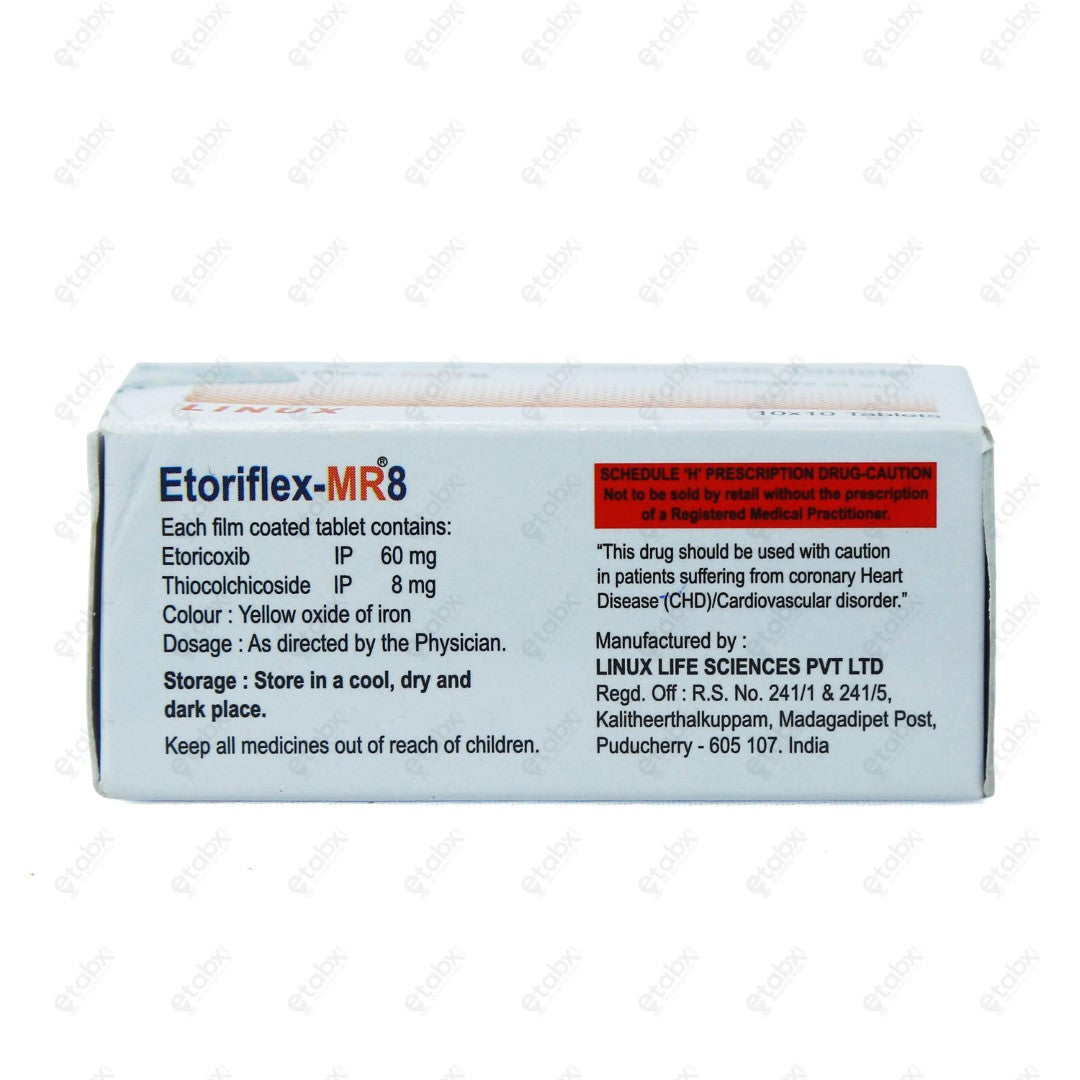 ETORIFLEX MR 8MG Tablets 10'S